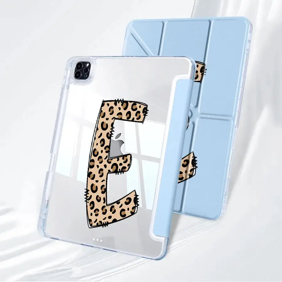 Leopard Print Tablet Case with Y-Fold Stand and Holder