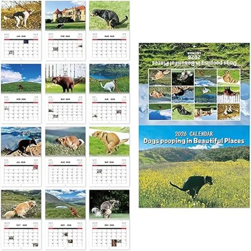 A Calendar with Important Annotations and Interesting Gift Space, Suitable for Convenient Home Decoration for Dog Lovers