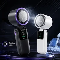 Ventilateur portable, ventilateur pliable à suspendre au cou à 5 vitesses, vent puissant, batterie longue durée 9H 4000mAh, mini refroidisseur d'air pour les voyages et les activités de plein air 2