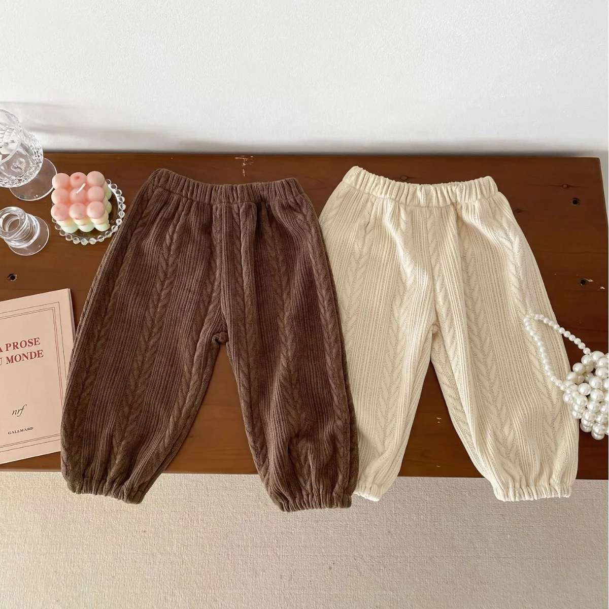 2024 New in Girls' Trousers: Spring Baby Long Pants , Outdoor Anti-mosquito Pants for Babies, Thin Lantern Pants for Children