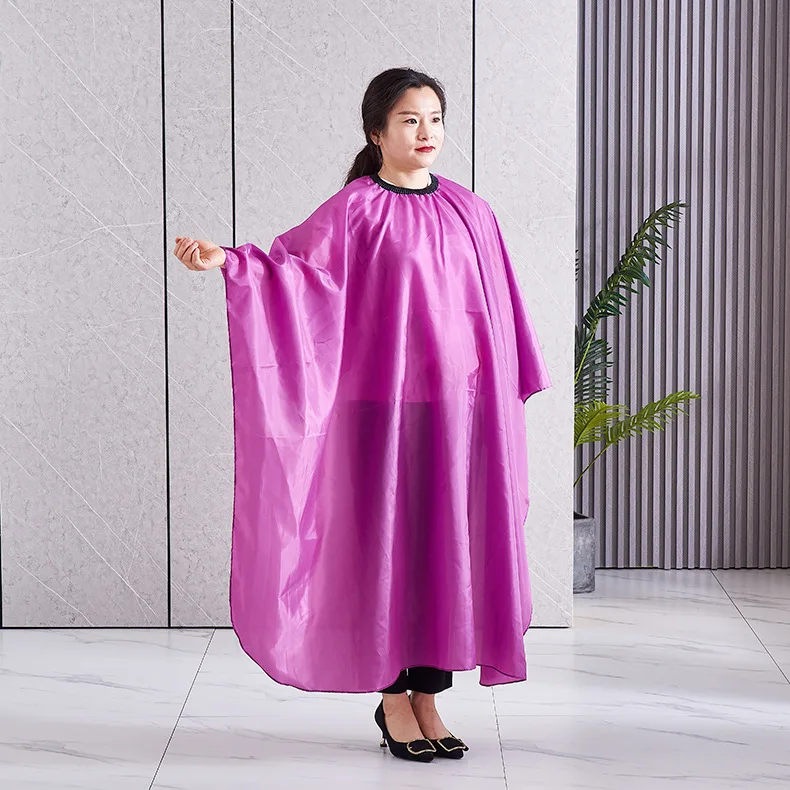 블랙 미용 케이프 전문 헤어 살롱 이발사 천 랩 보호 가운 앞치마 방수 커팅 가운 헤어 천 랩