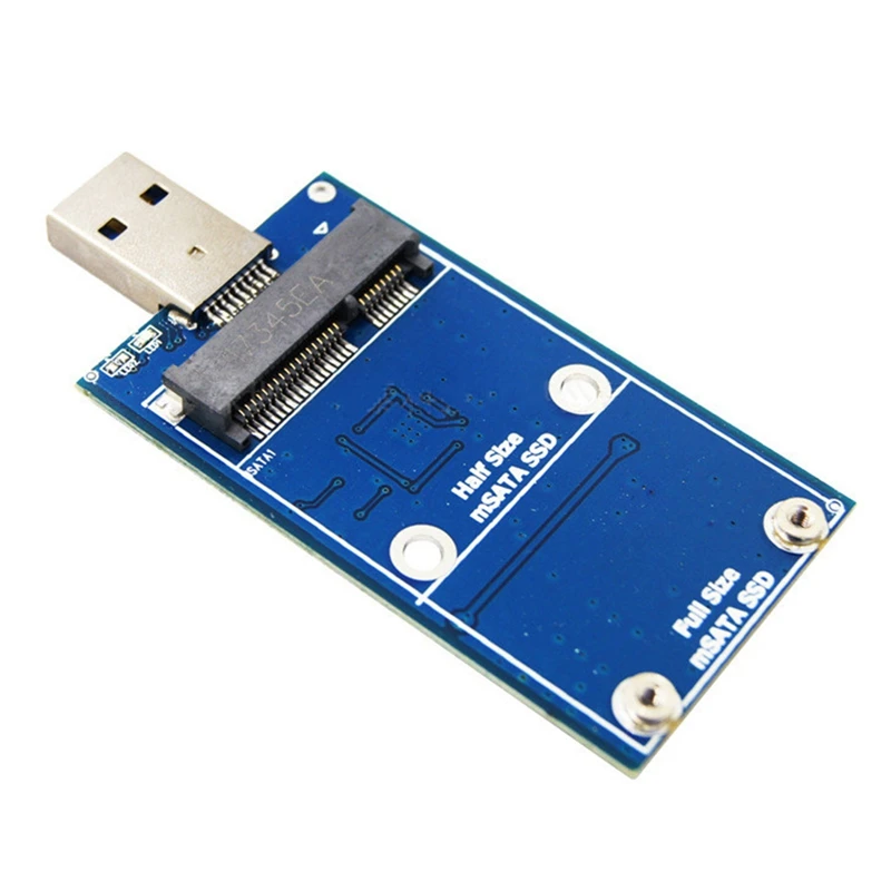 

MSATA To USB 3.0 Hard Drive Case MSATA USB Adapter External Solid State Disk Adapter Supports 30X30 50X30 MSATA SSD