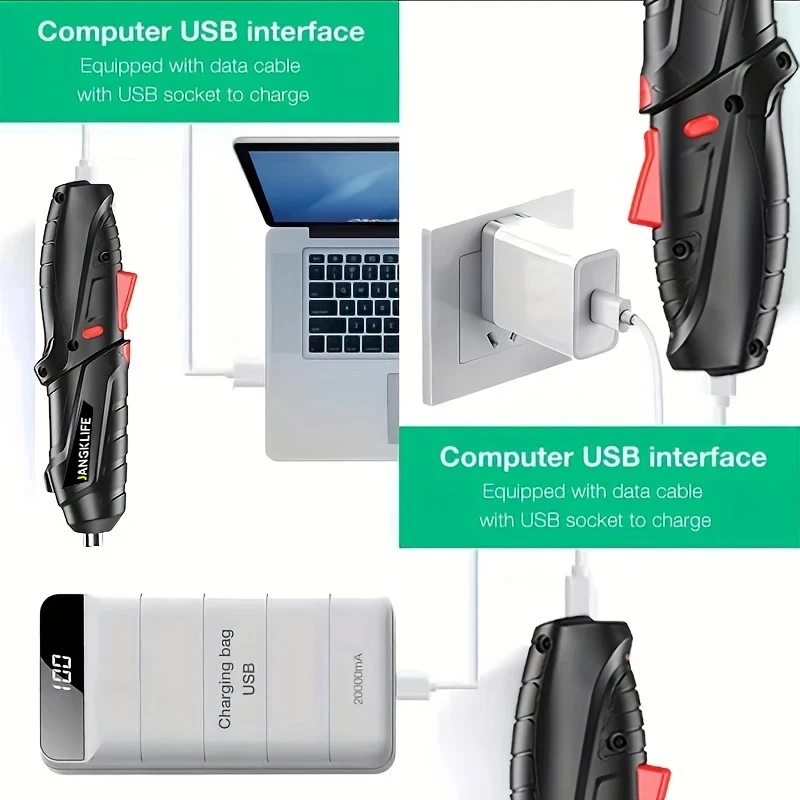3.6v Power Tools Set Household Maintenance Repair 1800mAh Lithium Battery Mini Household Electric Drill Cordless Screwdriver 4