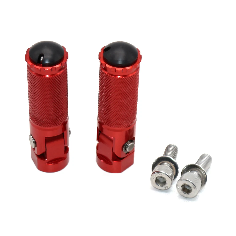 Red CNC Universal Folding Foot peg Footpeg RearSet For Honda/KTM/Kawasaki/Suzuki