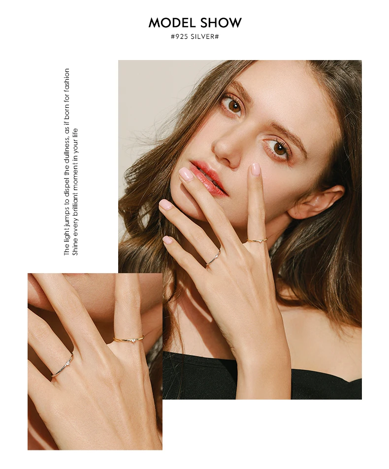 MODIAN Exquisite D Color Round Moissanite Finger Rings 925 Sterling Silver Classic Twinkling Wedding Jewelry For Women Gifts