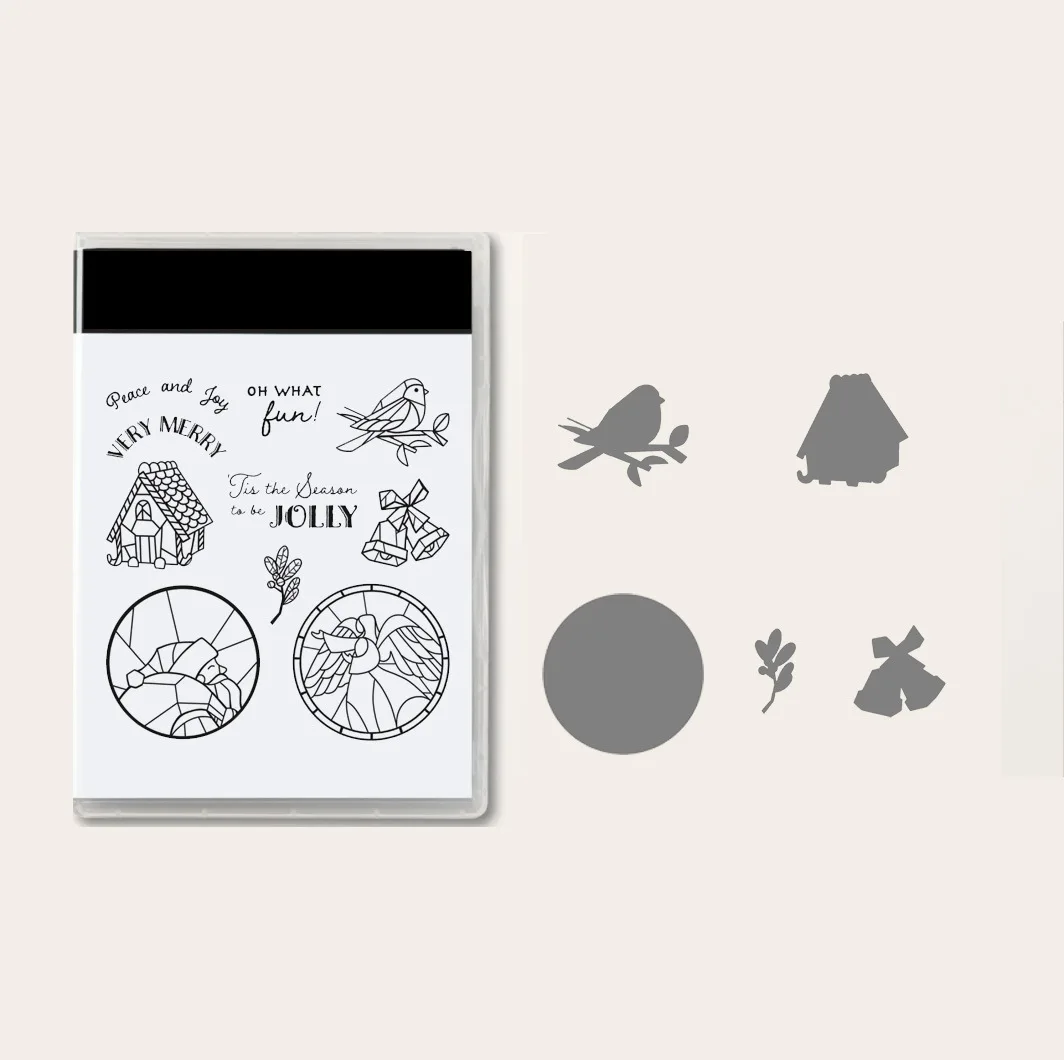 

New Arrival Christmas Stamp Metal Cutting Dies Sets and Clear Stamps for DIY Scrapbooking Card Crafts Making Photo Album Decor