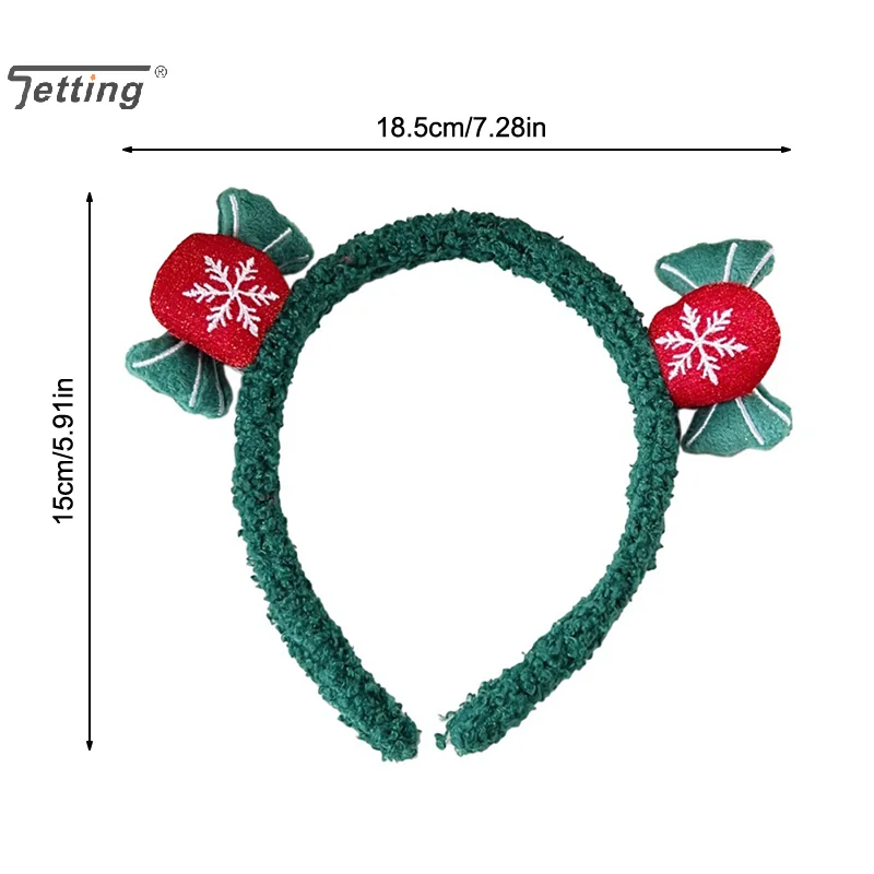 Kawaii Christmas Plush Head Band Cute Cartoon Santa Claus Antler Snowman Hair Hoops Christmas Party Hair Accessories Xmas Gifts