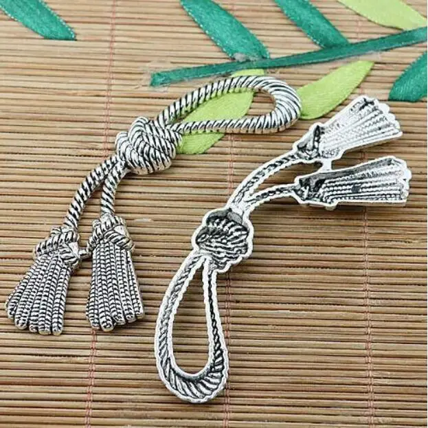2pcs Tibetan silver nice rope findings EF2040