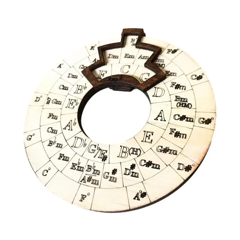 Circle Fifths Wheel Wood Chord Tools Expand Playing Ability Song Writing Music Exploration