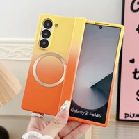 Magnetic Hinge Protection Plastic Phone Case for Samsung Galaxy Z Fold 6 5 4 3 Fold6 Fold5 Fold4 Fold3 5G Shockproof Cover 2