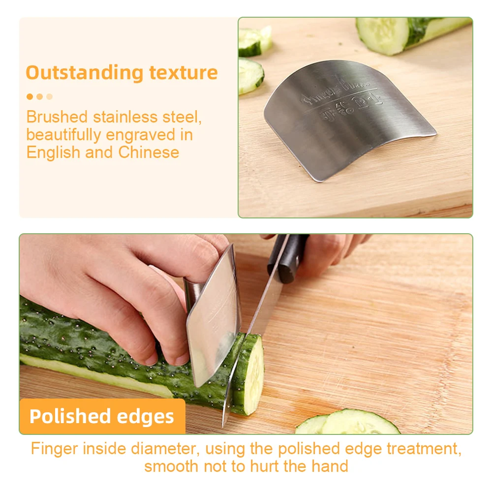 Finger guard 1/3Pcs Stainless Steel Finger Guard Anti-cut Finger Guard Safe Vegetable Cutting Hand Protecter Kitchen Gadgets Accessories