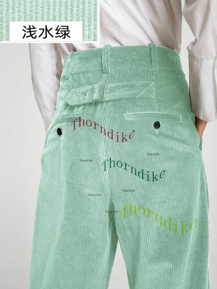 Thorndike Winter Autumn Corduroy Suit Pants Men straight Pants thick Pants Purple Formal Business Male Wedding Casual Trousers 5