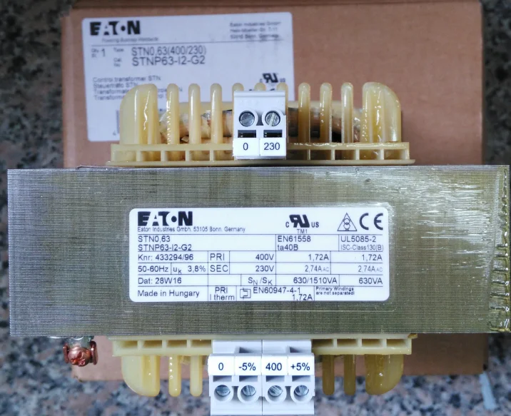 Eaton Muller Eaton Stn0, Trasformatore Di Controllo Del Poliuretano Importato Dalla Fabbrica Originale.