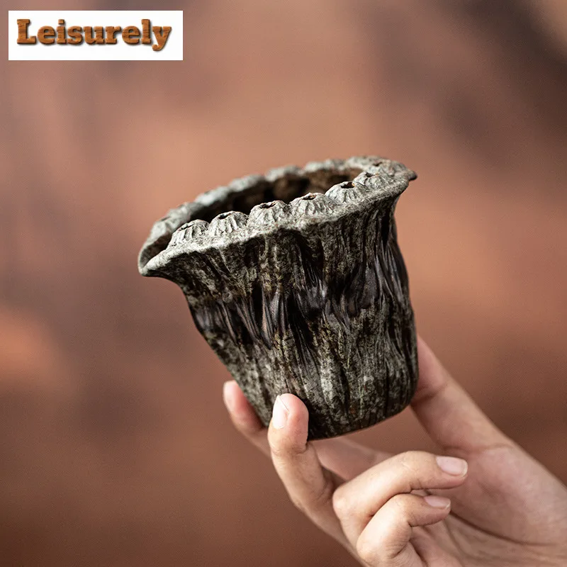 210ml Lotus Pod Tea Pitcher Pour Tea Cha Hai Dispenser Justice Cup Flower Tea Fair Mug Chinese Tea Set Decoration Supplies Craft