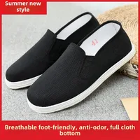 Beijing Cloth Shoes For Men Breathable Foot Care Middles Aged And Elderly Lightweight Handmade Non-Slip Full Fabric Soles