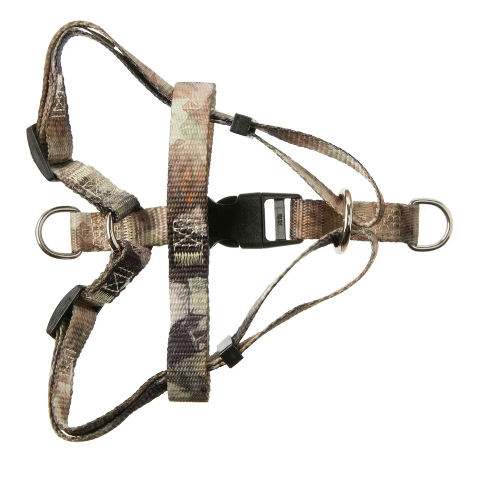 Adjustable Medium Dog Harness in Green Camo