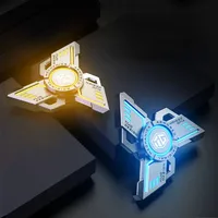 Spinners antiestrés EDC luminosos, Spinner de mano de Metal de aleación, giroscopio noctilucente, juguetes para aliviar el estrés para chico adulto, Caballero oscuro - Imagen 4