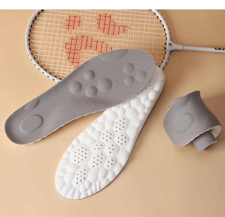 Latex Insoles for Shoes Orthopedic Soft Massage Thicken Sports Shock Absorption Pads Breathable Sweat Winter Warm Thermal Pad