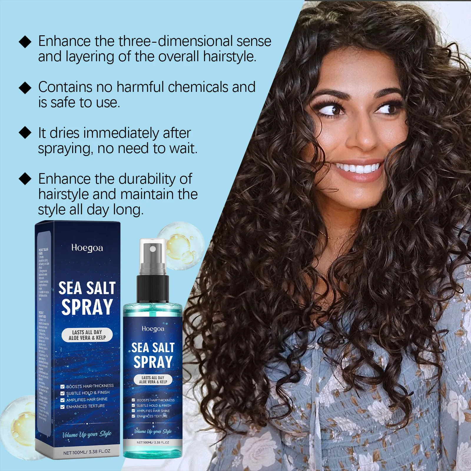 Hair Styling Spray Repair Damaged Curly Prevent Dryness Thickness Volumizing Reducing Sticky Hair Nourish Oil Styling Products