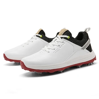 2023 남성용 가죽 전문 트레이닝 골프화, 방수 통기성, BOA 스핀 버클, 스포츠 캐주얼 신발