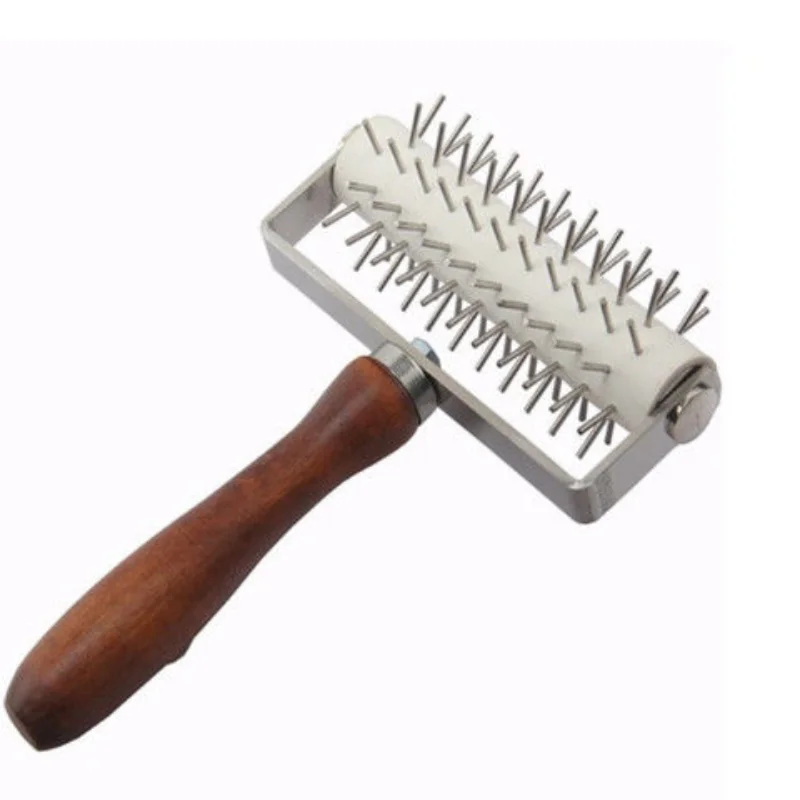 Stainless Steel Noodle Roller Knife, Wooden Handle, Flower Wheel, Pizza, Kitchen Household Tools, Pastry, Cookies