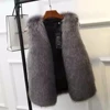 Womens Fur Vest New Female Waistcoat Faux Fox Fur Overcoat Winter Jackets Large Size Thickened Warm Sleeveless Outwear Top 4
