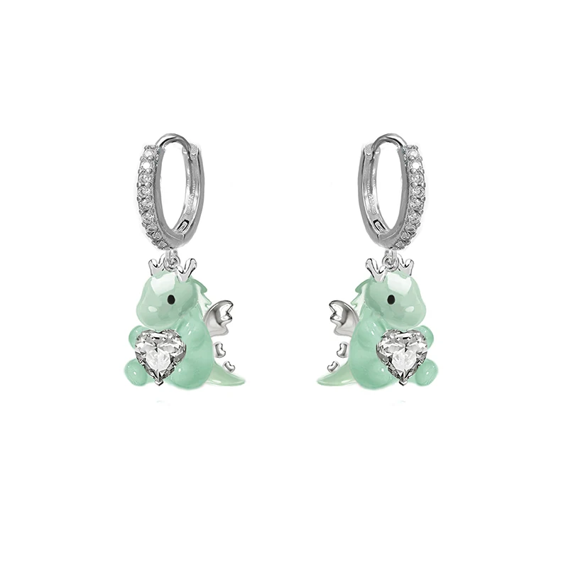 MASW Original Design Lovely Style Cute Green Purple Animal Drop Earrings For Girl  Women Party Gift Modern Jewelry 2024 New