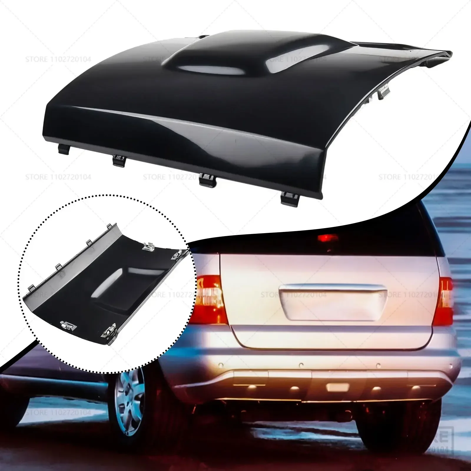 Copertura gancio traino posteriore destro per MERCEDES CLASSE ML Fase 2 2002-2005, Nuovo da verniciare