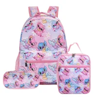 Stitch Primary School Bag Children's Cartoon Backpack Backpack Boys Girls Anime Kawaii Cartoon School Bag Mochila 2