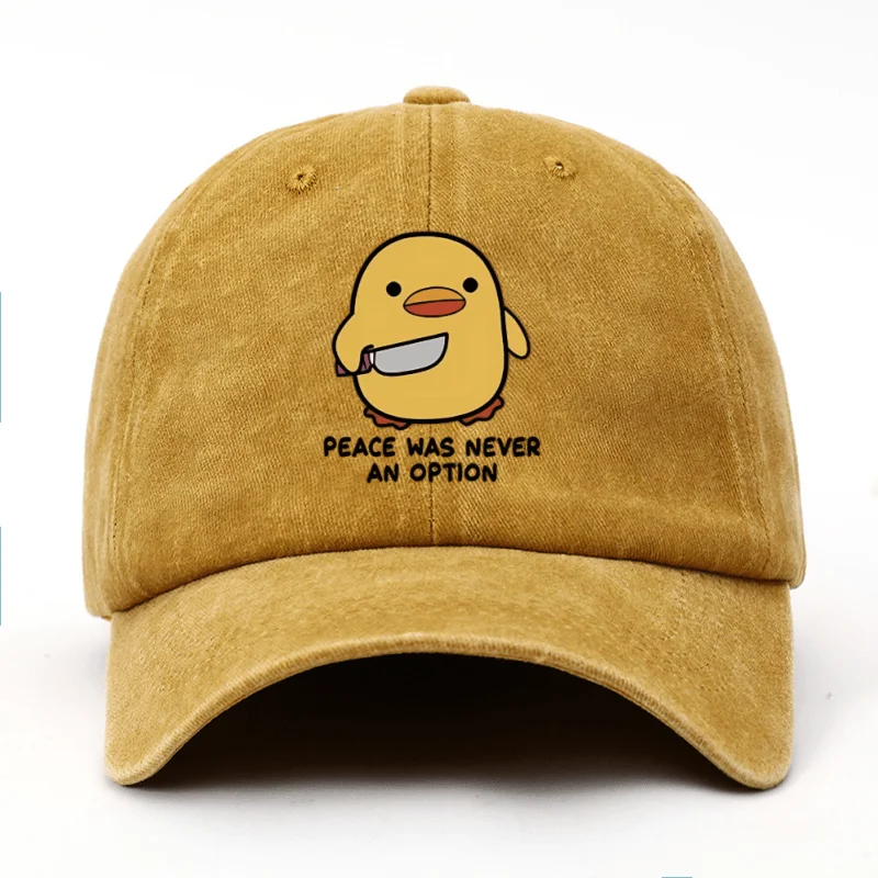 Yellow Duck Print Unisex Baseball Hat – Adjustable, Lightweight, and Comfortable for Travel and Sun Protection
