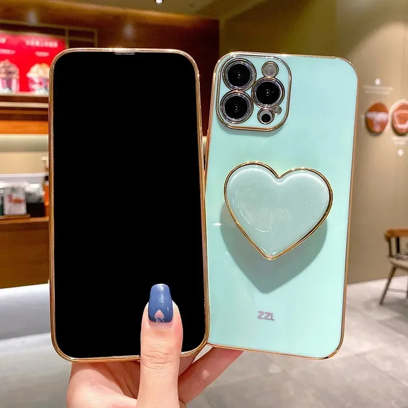 Heart Stand Holder Phone Case with Durable Protective Cover