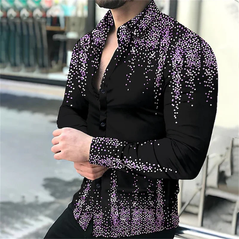 2023 New Men's Shirts Single-breasted Shirts Casual Party