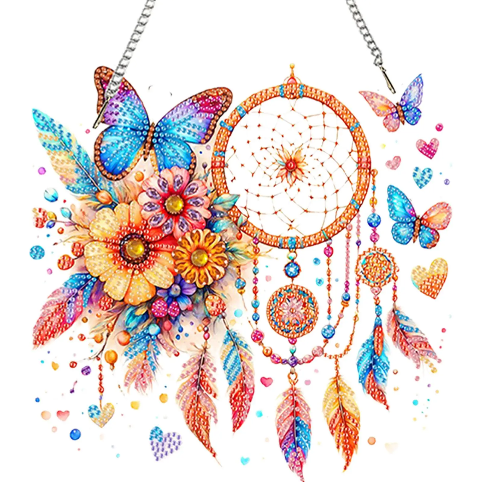 Acrylic Special Shaped Abstract Pattern 5D DIY Diamond Art Hanging Decorations Rhinestone Diamond Art Window Pendants for Adults