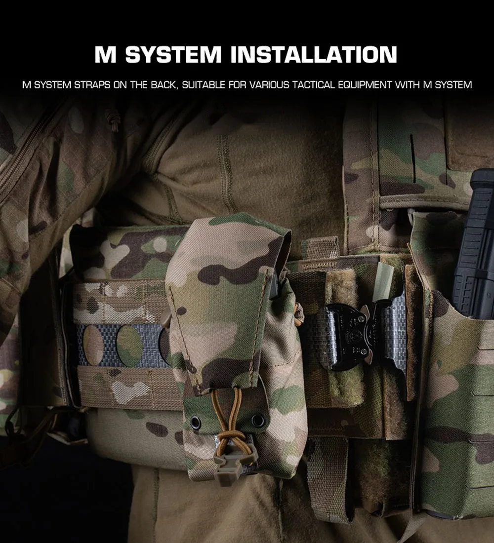 Taktische Banger Tasche Ferro Stil Multifunktions Outdoor Jagd Radio Halter Airsoft Magazin Tasche Einstellbare MOLLE Gürtel Ausrüstung – Detail 13