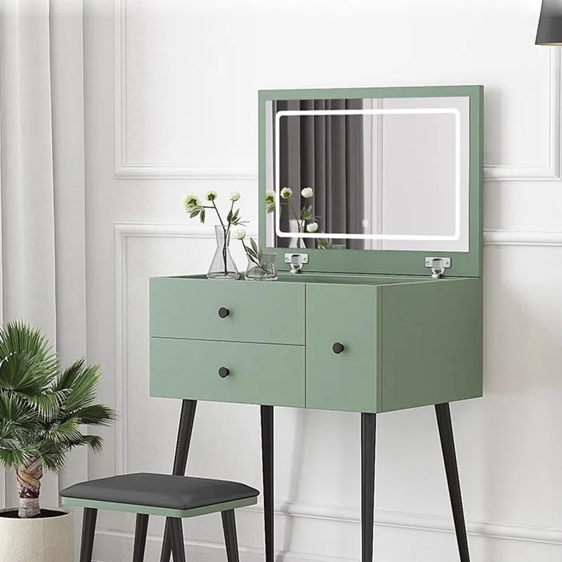 

Cover Light Affordable Dressing Table Girl Stool Vanity Modern Dressing Table Minimal Small Penteadeira Para Quarto Furniture