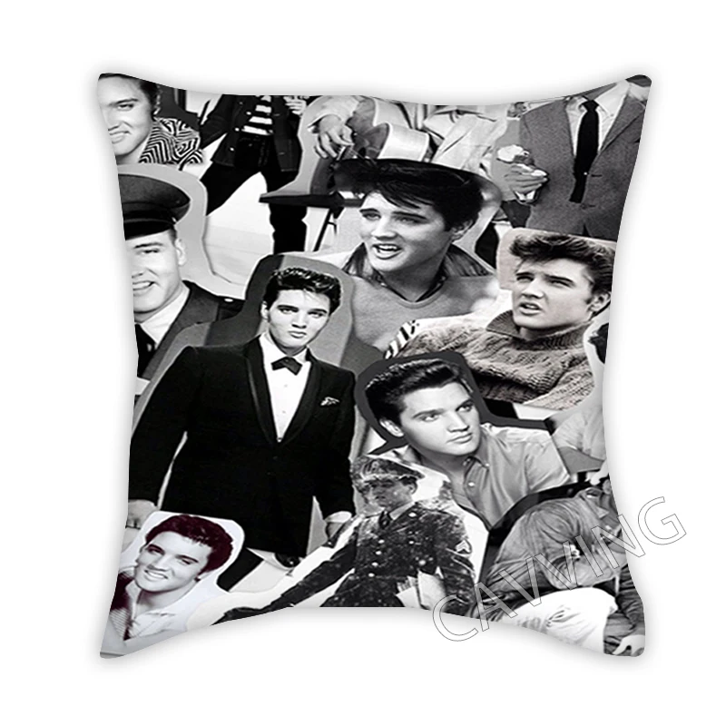 

Elvis Presley 3D Print Polyester Decorative Pillowcases Throw Pillow Cover Square Zipper Cases Fans Gifts Home Decor P02