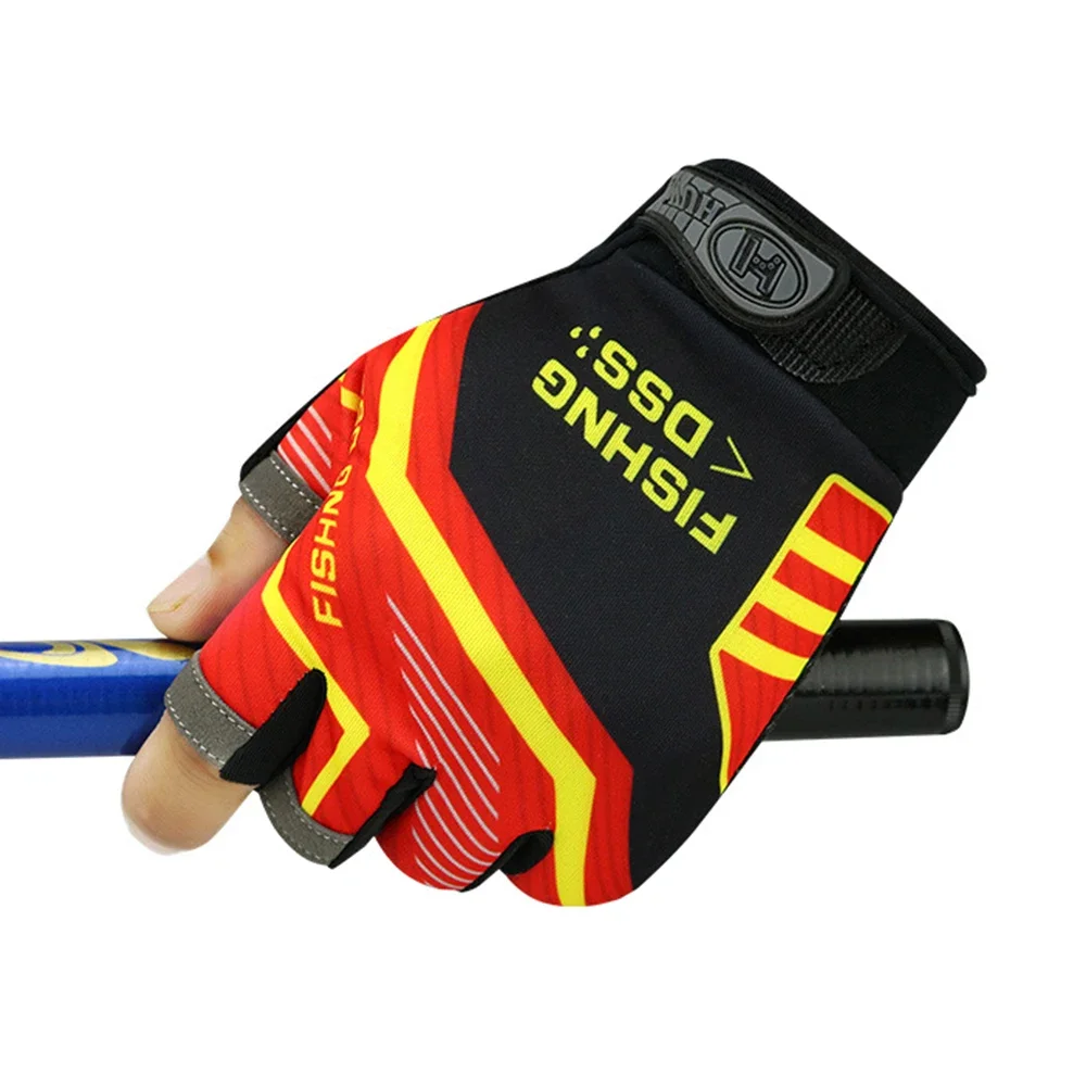 Three Fingers Cut Fishing Gloves Tool Men Anti-slip Outdoor Fishing Gloves Accessories Fish Finder Elasticity Glove