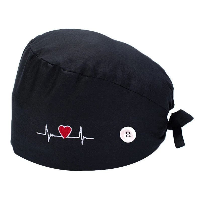 Fashion Floral Surgical Cap Doctor Hat Nurse Printin Solid Color Embroidery Operating Room Medical Women Operating Room Hat 5