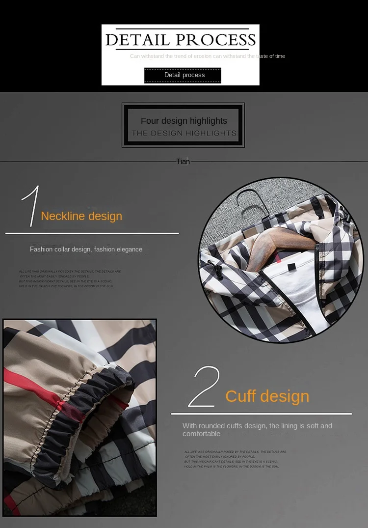 Plaid Striped Hooded Coat Fashion Casual Quality Fabric Breathable Comfortable Durable Standard Crisp Version Show Tall Thin 16 Plaid Striped Hooded Coat Fashion Casual Quality Fabric Breathable Comfortable Durable Standard Crisp Version Show Tall Thin