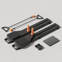 2-in-1 Abs & Ski Board - Portable Core/Leg Trainer, Split Pilates-Reformer for Home Gym, Lightweight Full-Body Fitness