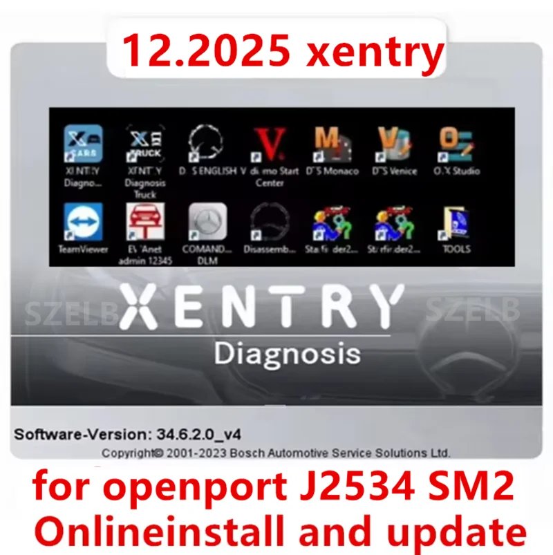 2025.12xentryPassthruCertificateDASDTSMonacoVediamoEPCWISASRAStarfinderForopenport2.0/j2534Onlineinstallation-AliExpress