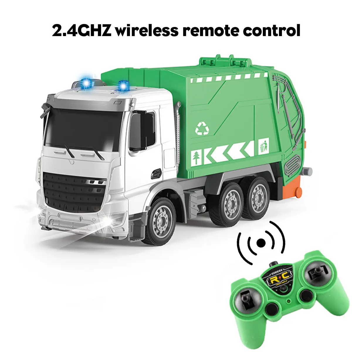 Grande camion RC 2.4G telecomando veicolo igienico-sanitario camion  radiocomando auto simulazione camion della spazzatura auto bambini regalo  per bambini _ - AliExpress Mobile