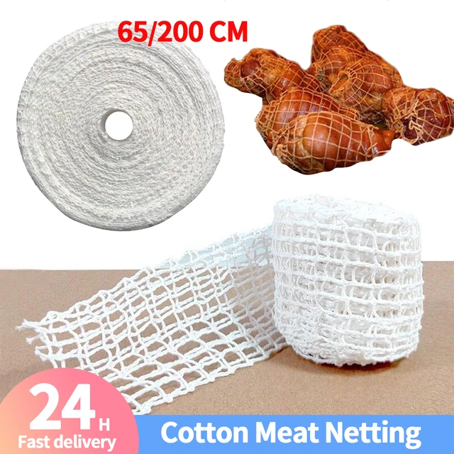 Meat Netting Roll Cotton Elastic Ham Sock Netting Pork Butcher Fixed  Non-slip Twine Net Braided Cotton Thread Net Bag Packing - AliExpress