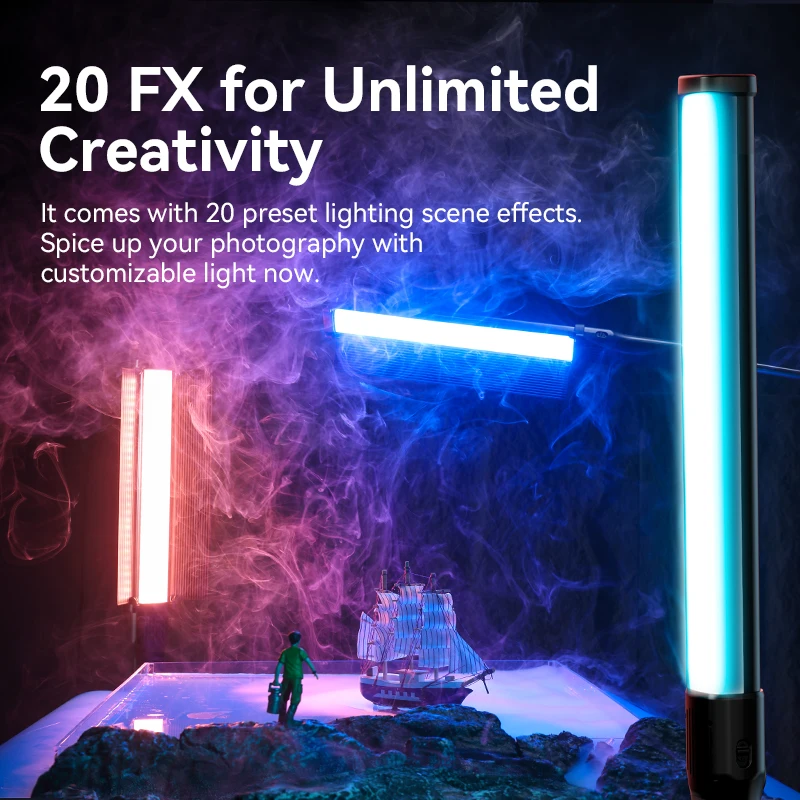 Ulanzi VL360 RGB светодиодный Video светильник 38W ручная полноцветная заполняющая лампа 5600LX 3000K-10000K с дверью сарая для студийной съемки Tiktok (art.: 3920c54aaa2a5) - 3920c54aaa2a5