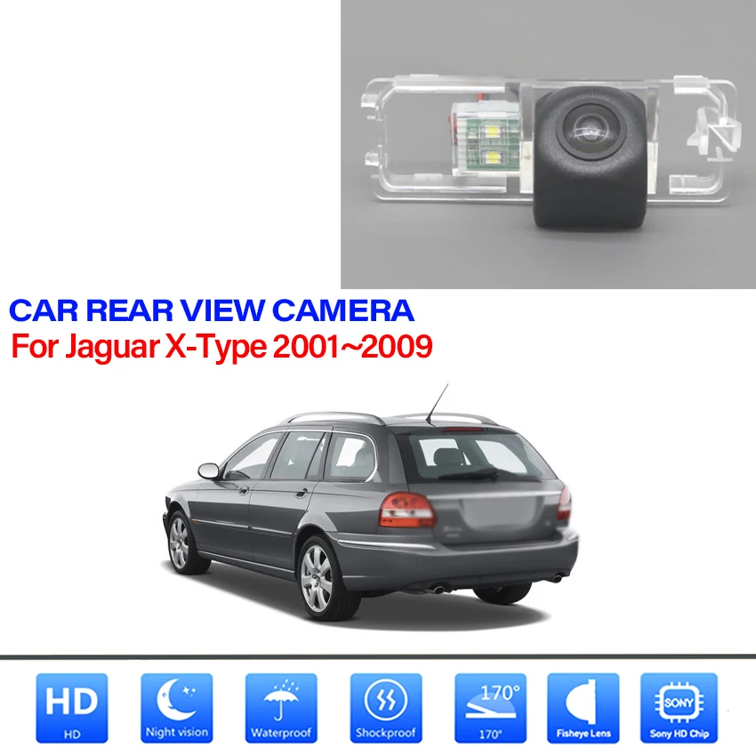 

Задняя камера для Jaguar X-Type 2001 ~ 2009 CCD, с функцией ночного видения, водонепроницаемая, высокого качества, RCA