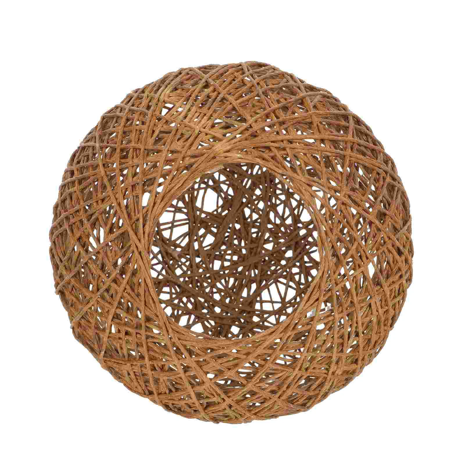

Rattan Ball Lampshade Ceiling Light Cover Chimney Hotel Protector Chandelier Decorative Creative Wall