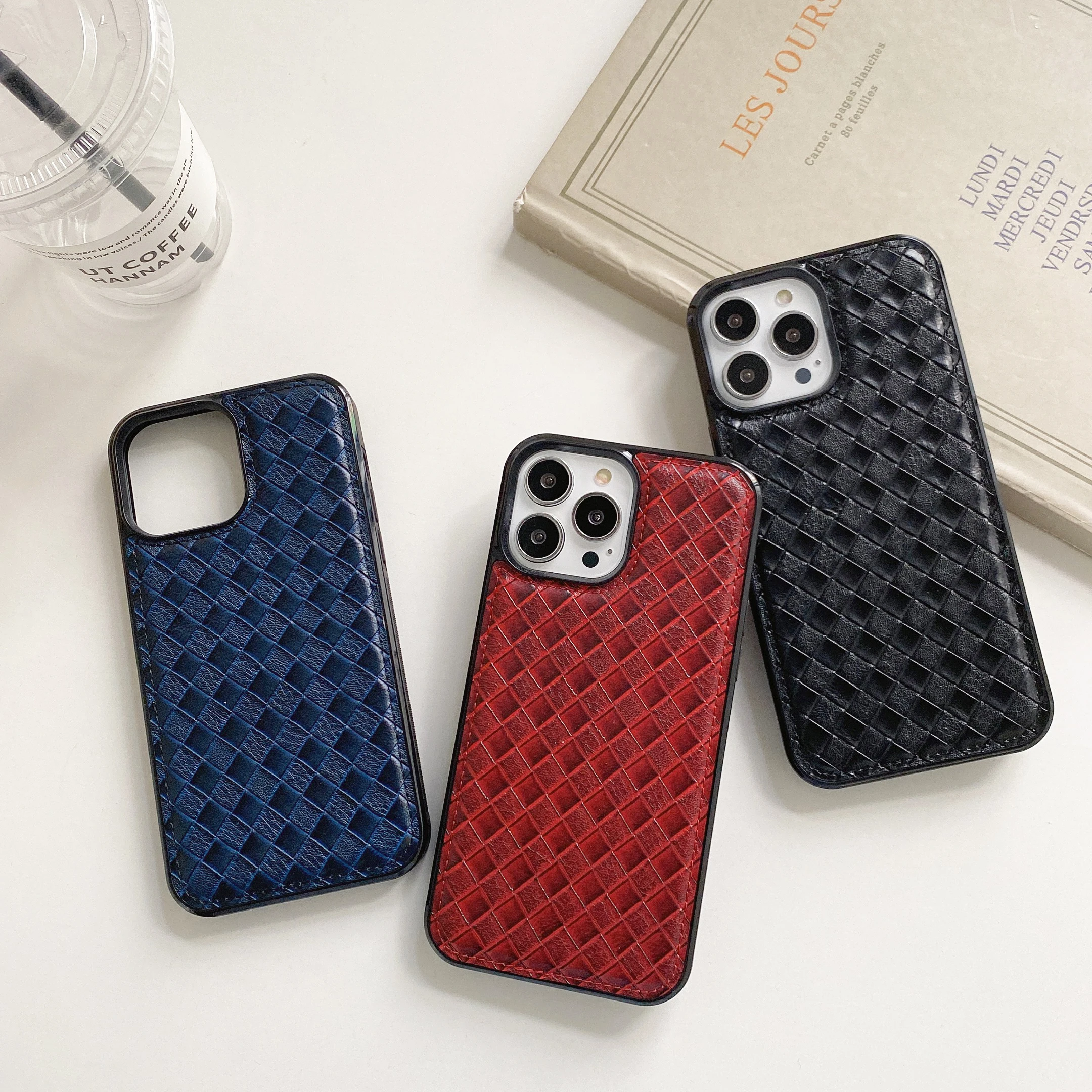 Woven phone case iPhone13 13pro 13ProMax 12 12pro 12promax Luxurious