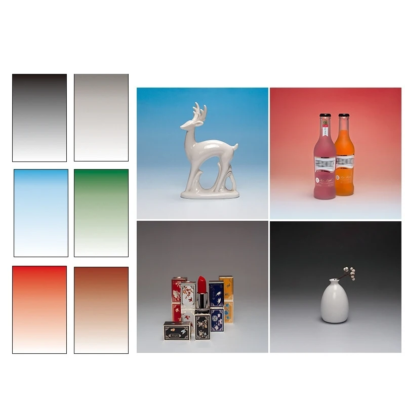 54 x 83cm Gradient Background Paper Double-sided Color Surface Waterproof Photography Props photo backdrop photography auxiliary props