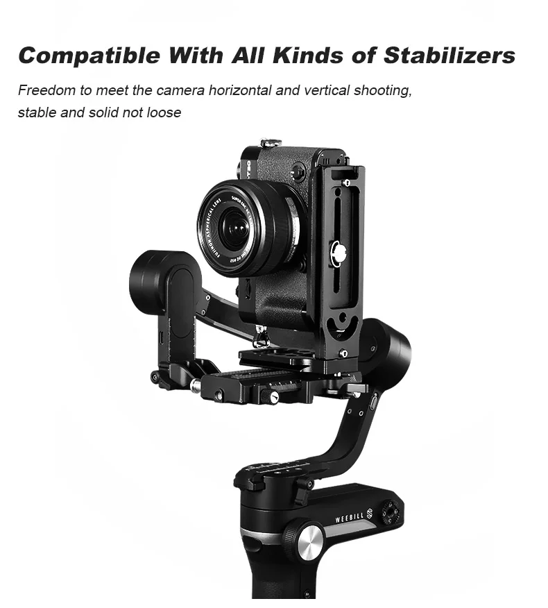 Universal Camera L Bracket Thicken 1/4 Inch Screw L Shape Holder Tripod Vertical