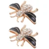 2 Pcs Wedding Shoes Buckle Accessories for Girls Buckles Decor Bag Charms Metal Clips Ornaments 2